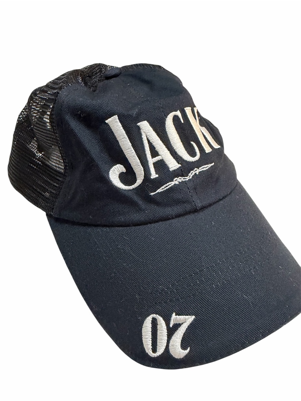 Jack Daniel’s Old No. 7 Logo Black Trucker Cap Adjustable Whiskey Brand